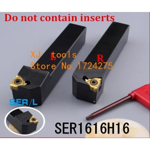 SER1616H16/ SEL1616H16 Toolholder 16*16*100MM CNC turning tool holder, External Threading turning tools, Lathe cutting tools