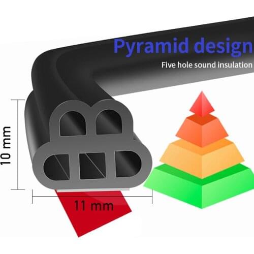 Door Rubber Seals, Double-layer Protection Seals for Doors, Hoods and Trunk Seals Automotive Noise Reduction Products