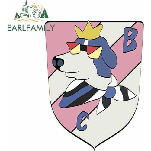 EARLFAMILY 13cm x 10cm for Cartoon Dog Fine Car Stickers 3D Funny Car Sticker Accessories Custom Printing Waterproof VAN Decal