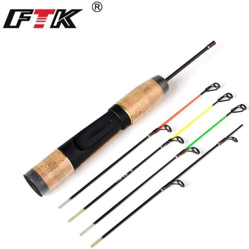 FTK Winter Ice Fishing Feeder Rods 24.5CM C.W H/ML/M/LPortable Outdoor Tool Spinning Fishing Rod