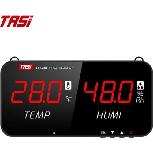 TASI TA623A Intelligent Hygrometer Termometer Temperatury Humidity Meter LCD Digital Screen High Precision Sensor Office School