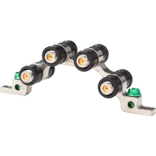 Coaxial Grounding Block, Ancable 2-Pack Four Port 4 Way RG6 Grounding Block, for Coax Cable, Satellite, Dish Network