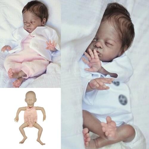 16 Inch Reborn Kit Soft Touch Vinyl Newborn Baby Doll DIY Blank Doll Kit Unpainted Unfinished Doll Parts Bebe Boneca Kit Diy Toy