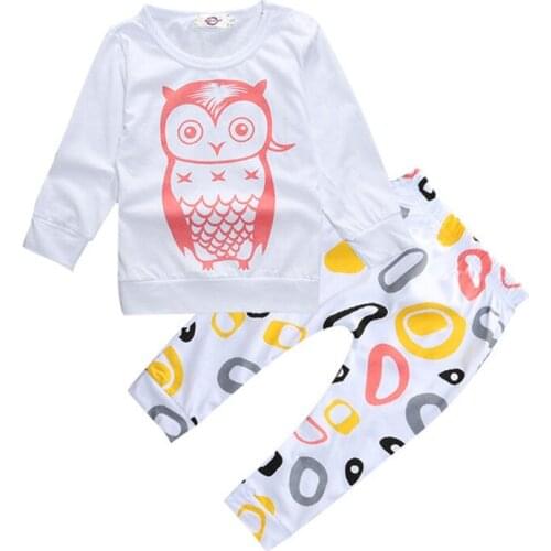Babys Sets Newborn Baby Boys Girls Clothing Long Sleeve Tops+Trousers 2 Piece Suits Newborn Cotton Autumn Pullover Clothes