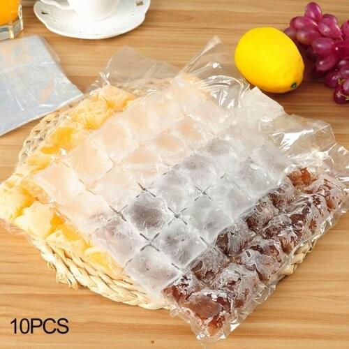 Creative Homemade Popsicle Ice Tray Making Mold Disposable Ice Cube Ice Grinder Making Ice Bag 10 Pieces