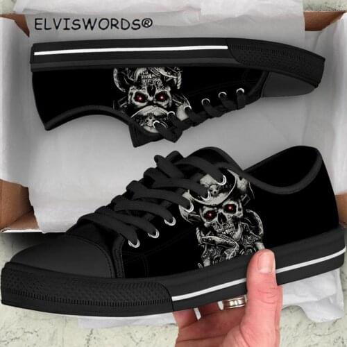 ELVISWORDS Cool Skeleton Design Leisure Ladies Vulcanized Shoes Breathable Sneakers for Women Female Classic Flats Shoes 2021