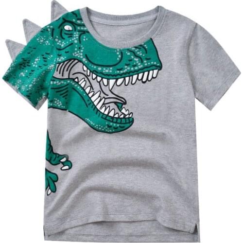 2020 Summer new childrens wear Dinosaur pattern Boys 'shirt Childrens short-sleeved cotton T-shirt Boys' shirt
