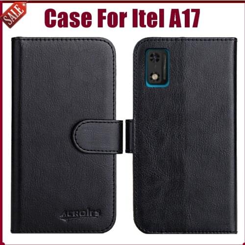 Hot! Itel A17 Case 5" Fashion 6 Colors Flip Soft Leather Wallet Cover For Itel A17 Case Phone Holder Card Solts
