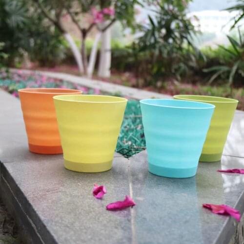 Green Plant Small Flower Pot Environmental Protection PP Plastic Resin Creative Succulent Desktop Potted Large