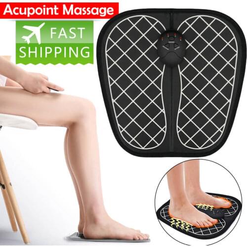 Foot Massager Pad EMS Acupuncture Stimulator Acupoint Muscle Massage Magnetic Therapy TENS Feet Mat Relieve Pain Improve Blood