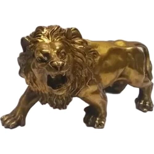 The Copper Bronze Lions Lion Feng Shui Decoration Crafts Home Furnishing Decor