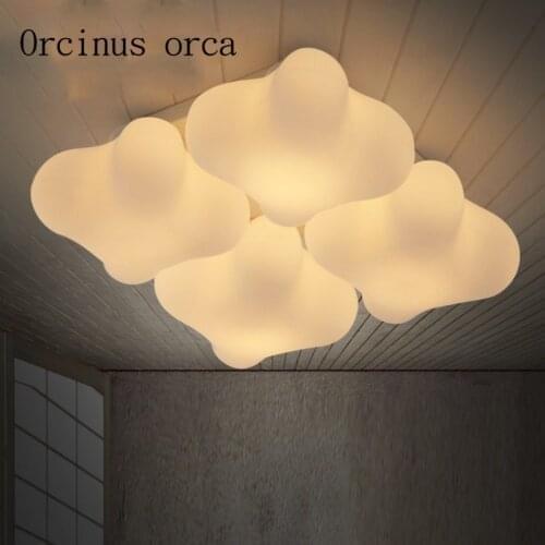 The Nordic minimalist led ceiling lamps of childrens room warm room light romantic master bedroom clover living room lights