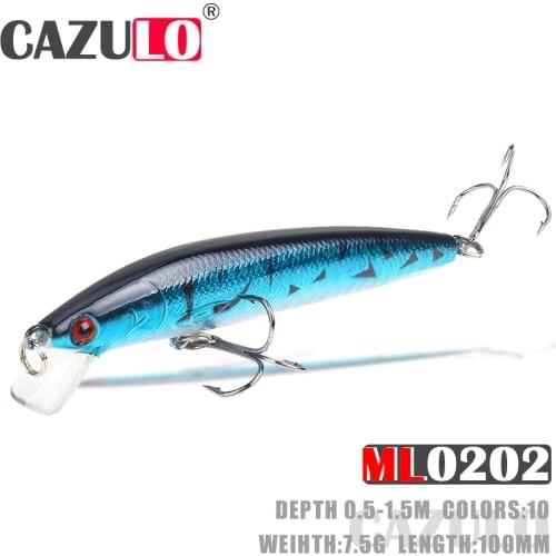 Floating Fishing Lure Minnow Isca Artificial Weights 7.5g 10cm Bait 0.5-1.5m Accesorios De Pesca Wobblers Pike Fish Goods Leurre