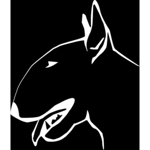 Fashion Funny Car Stickers I Love My Bull Terrier Sticker Waterproof Sunscreen Creative Decal Accessories Waterproof PVC,17*15cm
