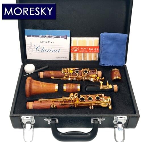 MORESKY C Clarinet Redwood Si Klarnet Gold Plated Keys MC681