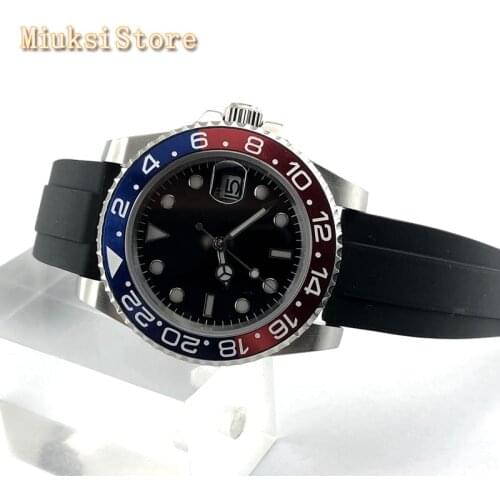 40mm mans luxury mechanical watch BLIGER black sterile dial cermaic bezel sapphire glass automatic mens watches 2881