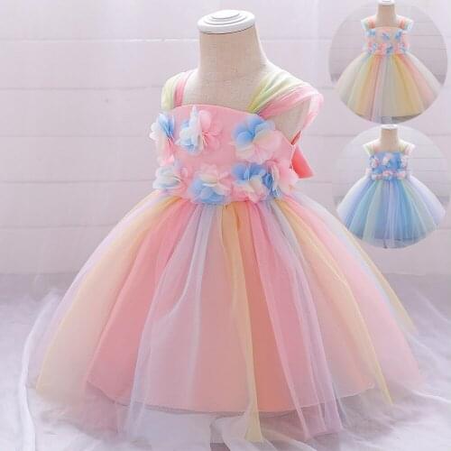 European and American new childrens girls' exotic flower wedding dress childrens dress princess dress show