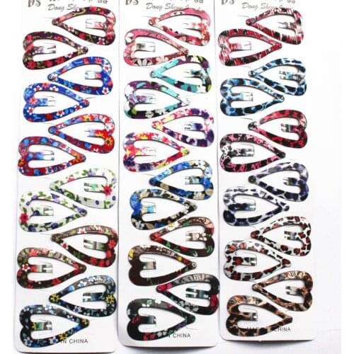 Wholesale 80pcs fashion assorted printing Girl girls heart Hair Clip Hair accessory FOR KIDS hairpin