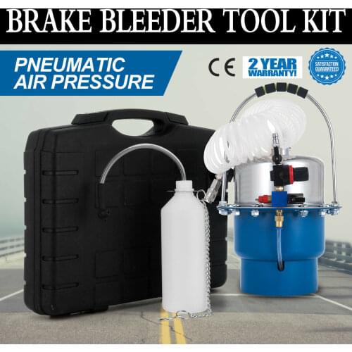 Portable Pneumatic Air Pressure Kit Brake and Clutch Bleeder Valve System Kit