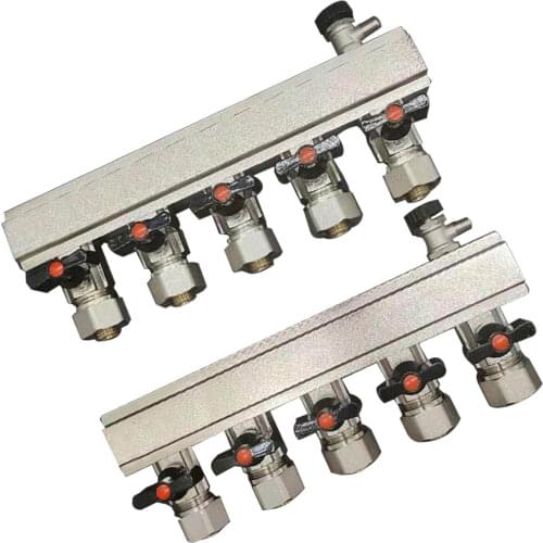 Underfloor radiato brass Radiant Floor Heating Manifold collector 2 -10 Port ufh
