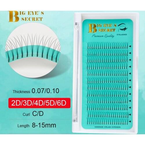 Big eyes secret Long Stem Premade fans Eyelashes 2d/3d/4d/5d/6d Russian Volume Extensions Faux Mink Lash Extension