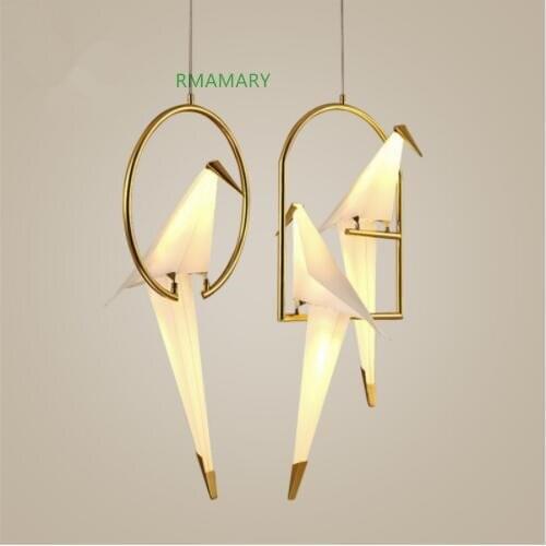 Nordic art Pendant lights living room bedroom restaurant thousand paper crane office lamp LED light Pendant lamps