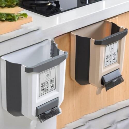 Folding Trash Can Recycle Bin Trash Can Bin Kitchen Bathroom Dustbin Garbage Rubbish Bin Garbage Can Waste Bin Storage bins
