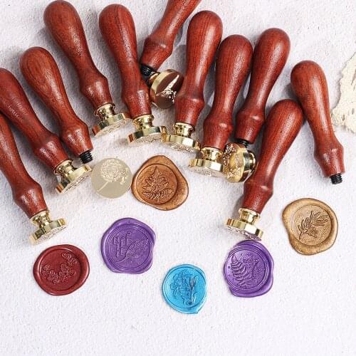 Plant Flower Seal Wax Seal Stamp Retro Antique Sealing Wax Scrapbooking Stamps HEAD Wedding Decorative Invitation 1pcs