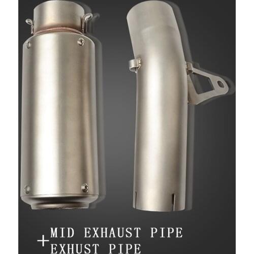 Racing 61mm Motorcycle Exhaust Muffler Pipe Escape Motorbike Exhaust Mid Link Pipe and End Pipe For BMW S1000RR 2009-2013 2014