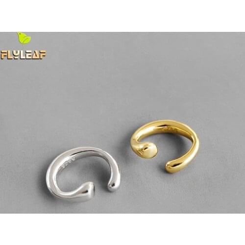 925 Sterling Silver Clip On Earrings For Women Original Design 18k Gold Personality Girl Student Fine Jewelry Flyleaf