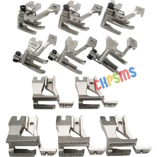 11SETS SINGLE PIPING&LEFT&RIGHT WITH GUIDE WALKING FEET FIT JUKI DU-141/1181 CONSEW 205RB BROTHER DB2-B797 B798 Typical GC6-6