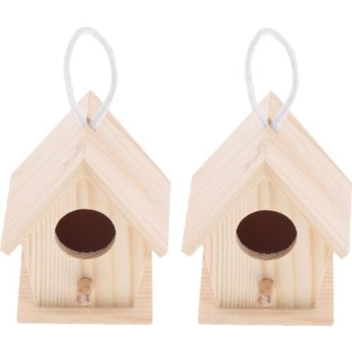 2 Piece Mini Nesting Box Nisthaus Birdhouse Birdcage Home Decoration