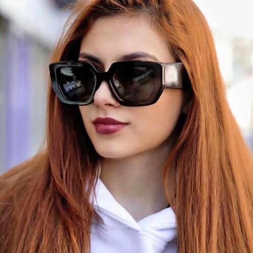 2021 Vintage Square Sunglasses Men Wide Legs Fashion Polygon Sun Glasses for Women Oversized Retro Eyeware Shade Gift UV400