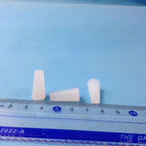 30pcs/lot 6.35mmX 9.53mm X 19.05mm Silicone Rubber Cone Tapered Stopper Plugs Powder Coating Paint
