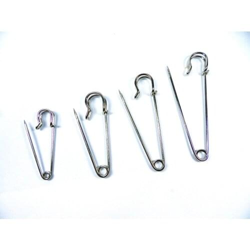 4size/set 15set/lot Stainless Metaml Safety Pins Brooch Shawl Sweater Buckle Stainless Weaving Sewing Needles DIY Bodkin Tool