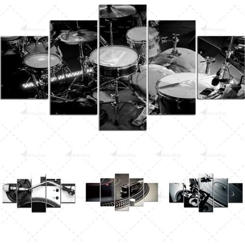 5 Panel Music DJ Classical Console Instrument Canvas Paintings Wall Art Painting For Living Room Printed Poster Modular Picture