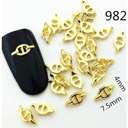 50pcs/pack Japan Alloy Nail Art Punk Style Individual Metal Accessories Decoration for Phototherapy Nail Sticker DIY