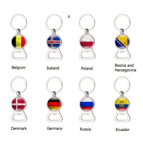 World Cup flag opener key chain---38 countries /Patterns free choice