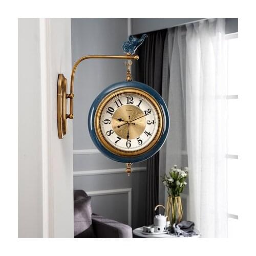 Luxury Ceramic Wall Clock Silent Creative Large Double-sided Wall Watch Modern Design Reloj Pared Grande Home Decorations 5050WC