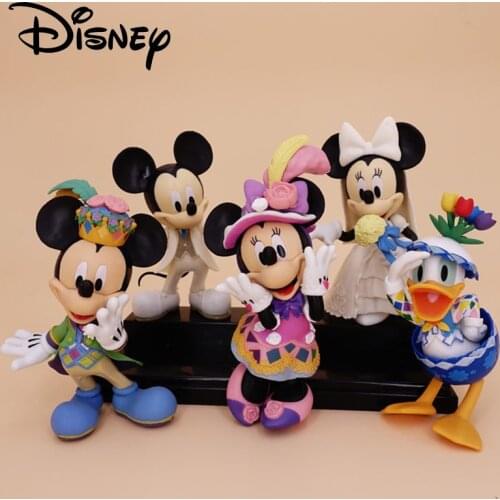 Disney Figure Doll Kawaii Mickey Mouse Donald Duck Minnie Pvc Anime Action Figure Model Collection Decoration Toys For Children