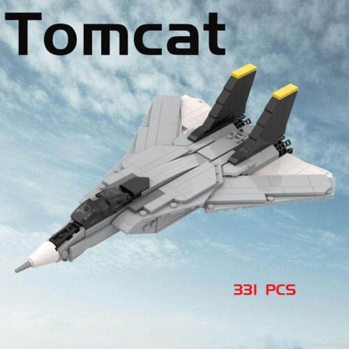 MOC Building Block Maker Military Series Tomcat Fighter Modern Military Assembly Model Kid Toy DIY Build Blocks Birthday Gift