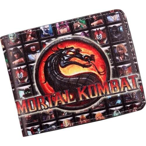 Game Mortal Kombat Bi-fold Wallet Teenagers Credit Card Holder ID Cash Purse