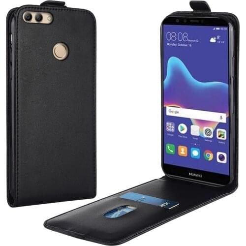 Flip Leather Case for Huawei Y9 2018 FLA-LX1 FLA-LX2 FLA-LX3 Vertical Cover for Y9 y9 2018 Case Phone Bag