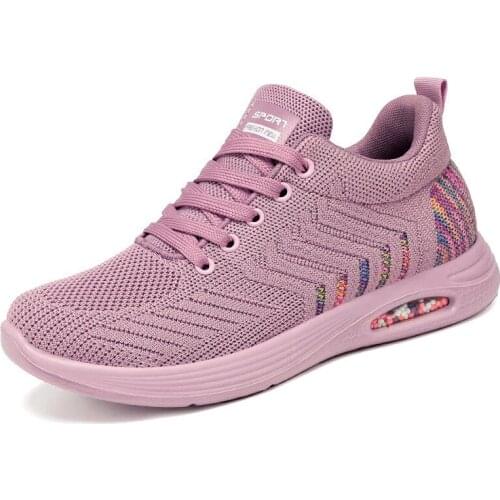 Autumn Breathable Mesh Womens Vulcanize Shoes Causal Lace Up Sneakers for Women Comfy Walking Safety Woman Sport Shoes