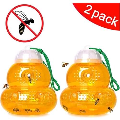 Jackets Wasp Repellent Hornet Trap Gourd-type Yellow Bee Catcher Beehive Trap Fly Bees Hornet Catcher Pest Control Garden Tools