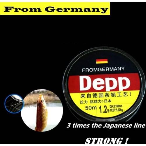 50 M Germany Fishing Line Carp Fly Monofilament Nylon Wire Feeder Fish Halter Pesca Peche Lure Leash Material Accessories Enough