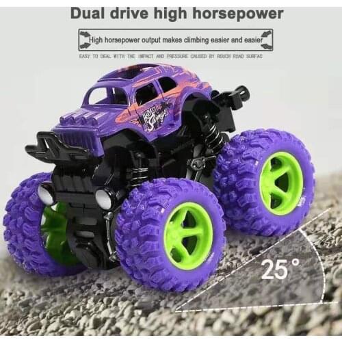 Mini Inertial Off-Road Vehicle Pullback Children Toy Car Plastic Children Toy Car Pull Back Stunt Car Toys for Boys
