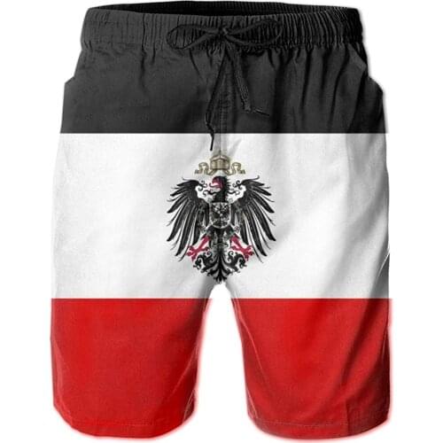 Mens Swim Shorts Swim Trunks German Flag Empire Quick-Dry Sweat Shorts Mens Swim Shorts With Mesh Lining