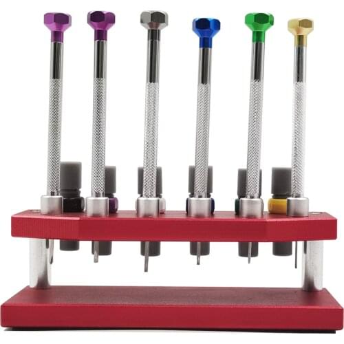 6Pcs/lot Assort Size Steel Watch Screwdriver Set Repair Watch Tools Kit With Stand Extra Blades Watchband Adjust For Watchmakers