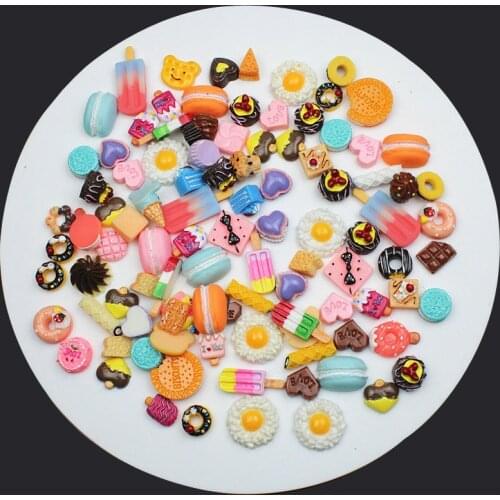 20-100Pcs Mixed Bottle Material Kit 3D Resin Flat Cabochons Embellishment Apple Diy Wedding Hairpin accessories Scrapbook Crafts